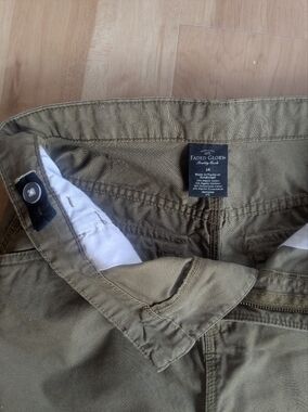 Faded Glory Favorite Fit Painters Pants in Olive Green Organic Cotton